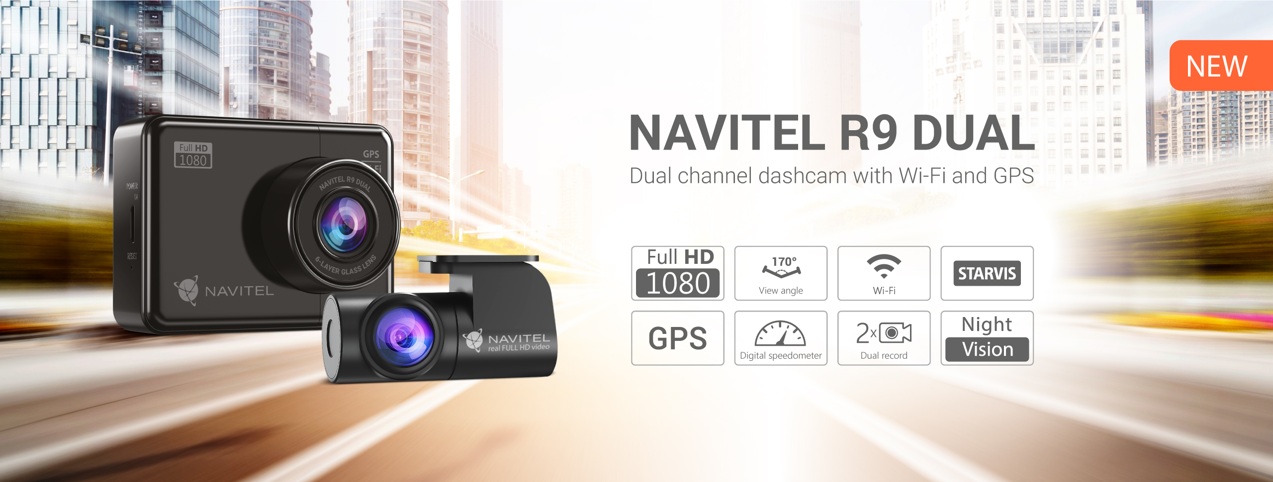 NAVITEL presents a new DVR model on the market - NAVITEL R9 DUAL