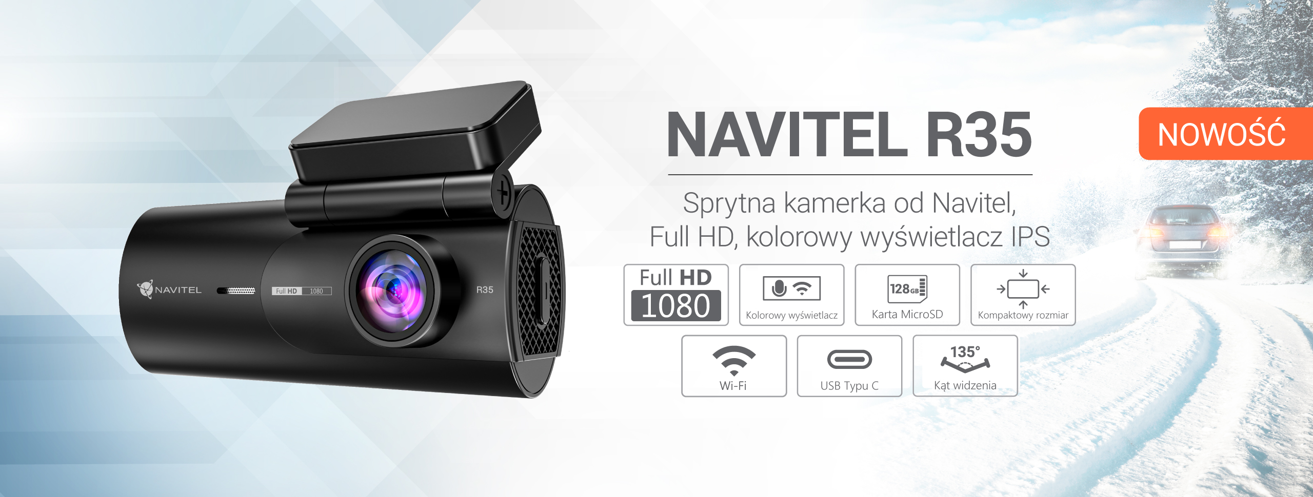 NAVITEL R35 – zaawansowany, designerski wideorejestrator z kolorowym wyświetlaczem za 199 zł