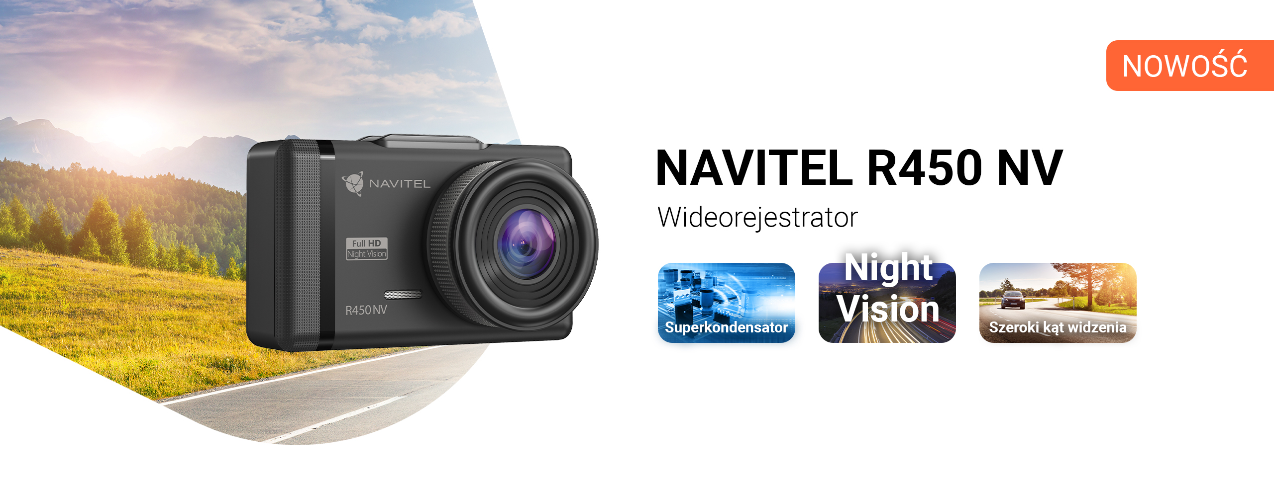 NAVITEL R450 NV – dyskretny wideorejestrator z wbudowanym superkondensatorem