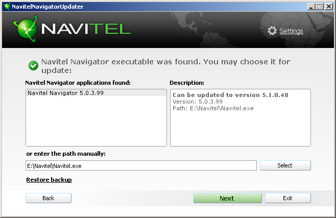 Navitel navigator update center не видит навигатор prestigio