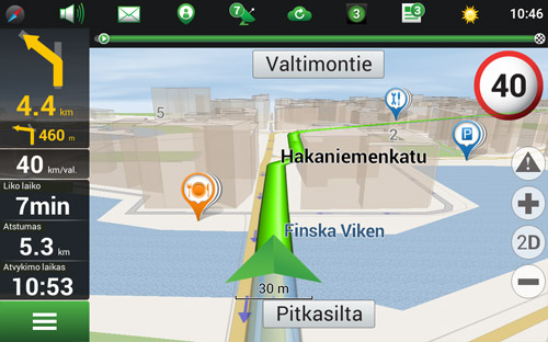 Navitel Navigator. Danija, Suomija, Islandija, Norvegija, Švedija